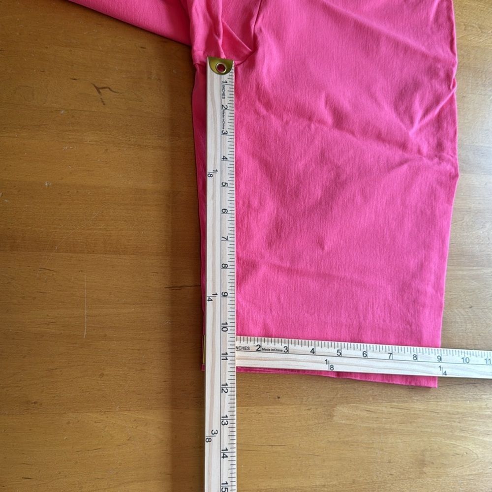ZAC & RACHEL PINK PULL ON ELASTIC BERMUDA SHORTS LONG INSEAM FLAT FRONT 10 - Picture 6 of 6